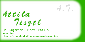 attila tisztl business card